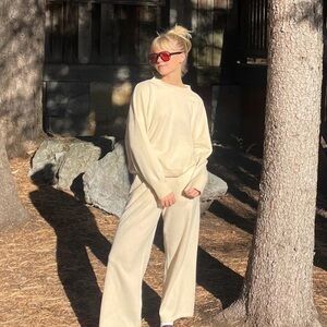 NWT Sonderhaus 100% Merino Wool Gwendolyn Sweater - Crema